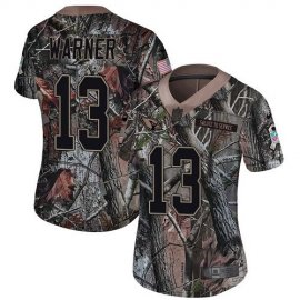 Nike Arizona Cardinals #13 Kurt Warner Camo Womens Stitched NFL Limited Rush Realtree Jersey