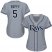 Tampa Bay Rays #5 Matt Duffy Grey Road Womens Stitched MLB Jersey