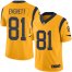 Nike Los Angeles Rams #81 Gerald Everett Gold Mens Stitched NFL Limited Rush Jersey