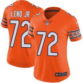 Nike Chicago Bears #72 Charles Leno Jr Orange Womens Stitched NFL Limited Rush Jersey