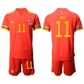 Wales #11 Bale Red Home Soccer Country Jersey
