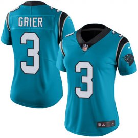 Nike Carolina Panthers #3 Will Grier Blue Alternate Womens Stitched NFL Vapor Untouchable Limited Jersey