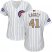 Chicago Cubs #41 John Lackey White(Blue Strip) 2017 Gold Program Cool Base Womens Stitched MLB Jersey