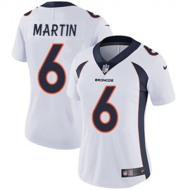Nike Denver Broncos #6 Sam Martin White Womens Stitched NFL Vapor Untouchable Limited Jersey