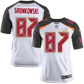Nike Tampa Bay Buccaneers #87 Rob Gronkowski White Mens Super Bowl LV Bound Stitched NFL New Elite Jersey