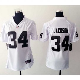 Nike Las Vegas Raiders #34 Bo Jackson White Womens Stitched NFL Elite Jersey