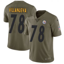 Nike Pittsburgh Steelers #78 Alejandro Villanueva Olive Youth Stitched NFL Limited 2017 Salute to Service Jersey