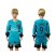 Barcelona #9 Suarez SEC Away Long Sleeves Kid Soccer Club Jersey