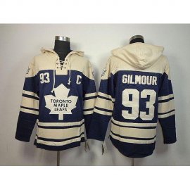 Toronto Maple Leafs #93 Doug Gilmour Blue Sawyer Hooded Sweatshirt Stitched NHL Jersey