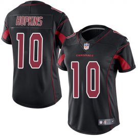 Nike Arizona Cardinals #10 DeAndre Hopkins Black Womens Stitched NFL Limited Rush Jersey