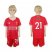 Liverpool #21 Lucas Red Home Kid Soccer Club Jersey