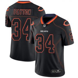 Nike Chicago Bears #34 Walter Payton Lights Out Black Mens Stitched NFL Limited Rush Jersey