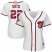 Washington Nationals #22 Juan Soto Majestic Womens 2019 World Series Champions Home Official Cool Base Bar Patch Player Jersey White