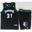 Minnesota Timberwolves 21 Kevin Garnett Black Hardwood Classics Revolution 30 NBA Jersey Short Suits Cheap