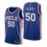 Nike Philadelphia 76ers #50 Aaron Henry Royal Mens 2021-22 NBA 75th Anniversary Diamond Swingman Jersey – Icon Edition Mens