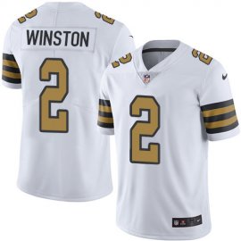 Nike New Orleans Saints #2 Jameis Winston White Mens Stitched NFL Limited Rush Jersey