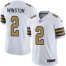 Nike New Orleans Saints #2 Jameis Winston White Mens Stitched NFL Limited Rush Jersey