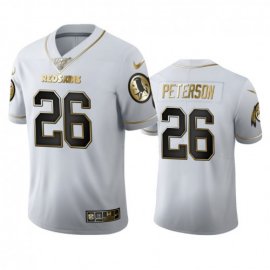 Washington Football Team #26 Adrian Peterson Mens Nike White Golden Edition Vapor Limited NFL 100 Jersey