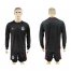 Mexico Blank Black Long Sleeves Goalkeeper Soccer Country Jersey