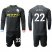 Manchester City #22 Mendy Away Long Sleeves Soccer Club Jersey