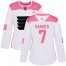 Adidas Philadelphia Flyers #7 Bill Barber White/Pink Authentic Fashion Womens Stitched NHL Jersey