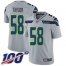 Nike Seattle Seahawks #58 Darrell Taylor Grey Alternate Mens Stitched NFL 100th Season Vapor Untouchable Limited Jersey