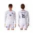 France #16 Mandanda White Goalkeeper Long Sleeves Soccer Country Jersey