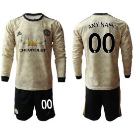 Manchester United Personalized Away Long Sleeves Soccer Club Jersey