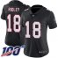 Nike Atlanta Falcons #18 Calvin Ridley Black Alternate Womens Stitched NFL 100th Season Vapor Limited Jersey