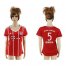 Womens Bayern Munchen #5 Benatia Home Soccer Club Jersey