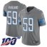 Nike Detroit Lions #59 Reggie Ragland Gray Youth Stitched NFL Limited Rush 100th Season Jersey