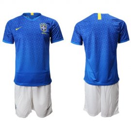Brazil Blank Blue Soccer Country Jersey