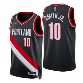 Nike Portland Trail Blazers #10 Dennis Smith Jr. Black Mens 2021-22 NBA 75th Anniversary Diamond Swingman Jersey – Icon Edition Mens
