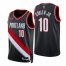 Nike Portland Trail Blazers #10 Dennis Smith Jr. Black Mens 2021-22 NBA 75th Anniversary Diamond Swingman Jersey – Icon Edition Mens