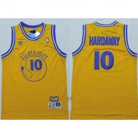 Golden State Warriors #10 Tim Hardaway Gold Throwback Stitched NBA Jersey