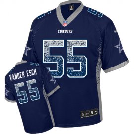 Nike Dallas Cowboys #55 Leighton Vander Esch Navy Blue Team Color Mens Stitched NFL Elite Drift Fashion Jersey