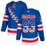 Adidas New York Rangers #93 Mika Zibanejad Royal Blue Home Authentic USA Flag Stitched Youth NHL Jersey