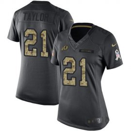 Nike Washington Football Team #21 Sean Taylor Black Womens Stitched NFL Limited 2016 Salute to Service Jersey