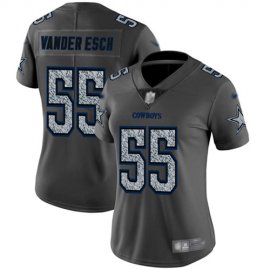 Nike Dallas Cowboys #55 Leighton Vander Esch Gray Static Womens Stitched NFL Vapor Untouchable Limited Jersey