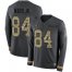 Nike Philadelphia Eagles #84 Greg Ward Jr. Anthracite Salute to Service Mens Stitched NFL Limited Therma Long Sleeve Jersey