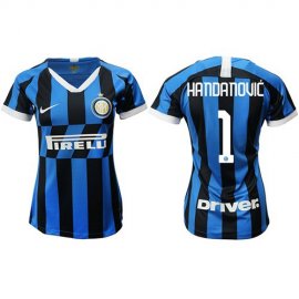 Womens Inter Milan #1 Handanovic Home Soccer Club Jersey