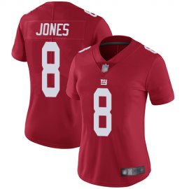 Nike New York Giants #8 Daniel Jones Red Alternate Womens Stitched NFL Vapor Untouchable Limited Jersey