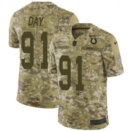 Nike Indianapolis Colts #91 Sheldon Day Camo Mens Stitched NFL Limited 2018 Salute To Service Jersey