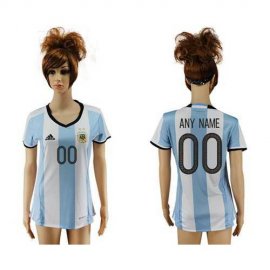 Womens Argentina Personalized Home Soccer Country Jersey