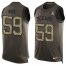 Nike Los Angeles Chargers #59 Nick Vigil Green Mens Stitched NFL Limited Salute To Service Tank Top Jersey