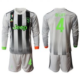 Juventus #4 De Ligt Joint Long Sleeves Soccer Club Jersey