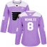 Adidas Philadelphia Flyers #8 Dave Schultz Purple Authentic Fights Cancer Womens Stitched NHL Jersey