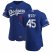 Los Angeles Dodgers #45 Matt Beaty Mens Nike Royal Alternate 2020 World Series Champions Authentic Player MLB Jersey