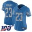 Nike Detroit Lions #23 Desmond Trufant Blue Team Color Womens Stitched NFL 100th Season Vapor Untouchable Limited Jersey
