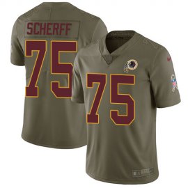 Nike Washington Football Team #75 Brandon Scherff Olive Youth Stitched NFL Limited 2017 Salute to Service Jersey
